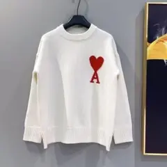 【美品】AMI PARIS ハート柄のセーター 男女兼用