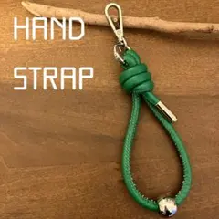ハンドメイド ハンドストラップミニ　輸入コードVer. グリーン