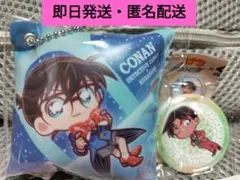 名探偵コナン クッションチャーム＆服部平次 缶バッジ　くら寿司 コラボ　非売品