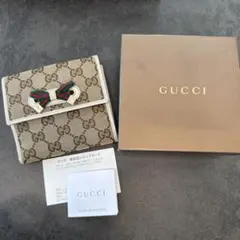 GUCCI グッチ　二つ折り財布　GGキャンバス