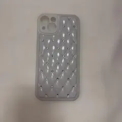 iPhone用ケース キルティング風 ラインストーン