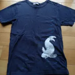 GLOBAL WORK 鯉柄 Tシャツ ネイビー XS