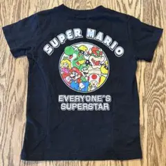 が*も様 バックプリント　スーパーマリオ Tシャツ ブラック　110cm