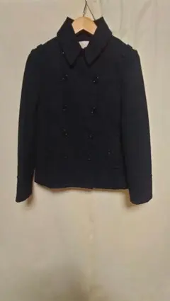 ヒューマンウーマンHUMAN WOMANウールJKT紺色正規品サイズM