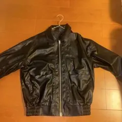 フェイクレザー ブルゾン ジャケット ブラックのサムネイル