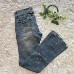 新品　ブーツカットデニム・フレアデニム・ライトブルー　S（61〜64）