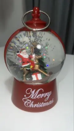 【新品・未使用】赤いスノードーム Merry Christmas