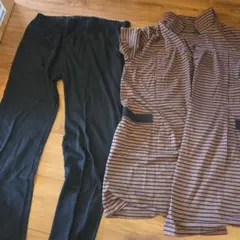 マタニティ パジャマ ストライプセット