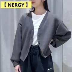 【 NERGY 】Airy jersey クロップド丈カーディガン