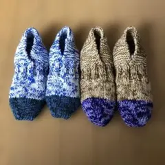 手編み靴下カバー　2足組