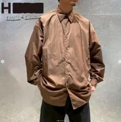 H BEAUTY&YOUTH LIMONTA ナイロンワッシャー エアリーシャツ