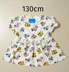 新品 ルルアミ チュニック ワンピース ディズニー ミッキーミニー 130cm