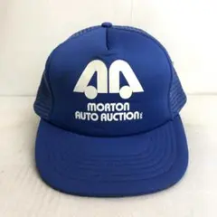 【USA古着】Reynolds製 MORTON メッシュキャップ ビンテージ 青