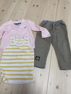 【早い者勝ち！】コンビミニ ロンT・タンクトップ・パンツ 3点セット 90cm