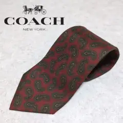高級ブランド✨ COACH コーチ ネクタイ ペイズリー シルク