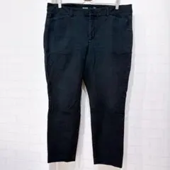 オールドネイビー クロップドパンツ アンクル 黒 綿 レーヨン【4L】ゆったりのサムネイル