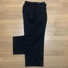 ご*福様 GU.ジーユー.タックワイドスラックス.XL.ブラック