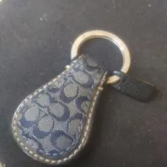 シ*ン様 コーチ　ブラウン系　シグネチャー柄　キーホルダー【比較的美品】