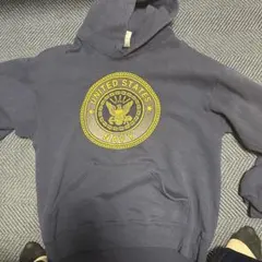 U.S. NAVY フード付きパーカー M ネイビー