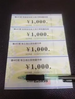 ビックカメラ 株主優待券 ¥1,000 4枚セット