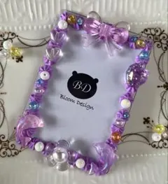 ホイップデコ/硬質トレカケース/ビーズ/パール/リボン/いるか/ハンドメイド