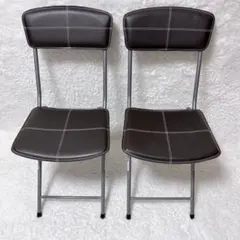 ✨人気商品✨ ニトリ 折りたたみ椅子 ラパーマ ブラウン 折りたたみチェアのサムネイル