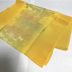 【新品 正絹帯揚げ】成人式 卒業式 桜 イエロー ピンク ブルーグリーンぼかし