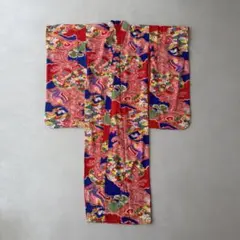 アンティーク　錦紗　子供着物　美品　着丈138 アンティーク 錦紗 子供着物 美品 着丈138 - メルカリ