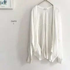 GeeRA ひんやりUV対策ドルマンカーディガンオフホワイト5533