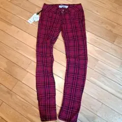 イタリア製 MET jeans ピンクチェック スキニーパンツ タグ付き 未使用