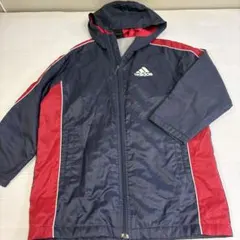 adidas フード付きコート 130サイズ　ネイビー/レッド　男の子