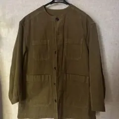 yuni ブラウン コーデュロイ ノーカラージャケット