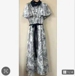 花柄フラワープリント 半袖 ワンピース