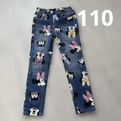 H&M ミッキー・ミニー柄デニムパンツ 100cm