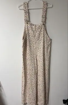 ZARA 花柄サロペット オープンバック