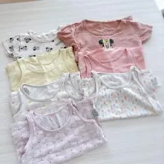 ミッキー・ミニー柄 UNIQLO ユニクロ　ベビー肌着90cm 7点セット