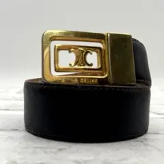 希少✨セリーヌ トリオンフ ベルト ゴールド バックル ブラウン スクエアのサムネイル