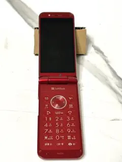 携帯電話　942SH　ガラケー　SoftBank　レッド　赤