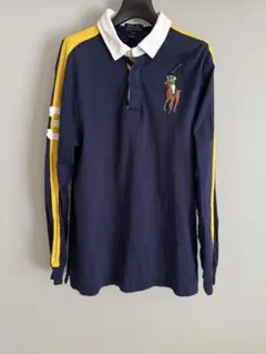希少ラルフビッグポニーPolo Ralph Lauren ネイビー長袖ポロシャツ