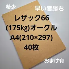 レザック66(175㎏)オークル、40枚、A4サイズ 珍品早い者勝ち‼️
