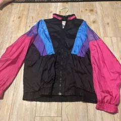 ナイロンジャケット 黒/青/紫/ピンク