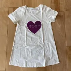 ROXY ロキシー ハートロゴ スパンコール 半袖 白 ワンピース／140cmのサムネイル