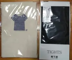 ソ*ー様 靴下屋 80デニールタイツ M-L ブラックと栗原はるみエコバッグのサムネイル