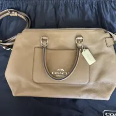 COACH ベージュ ハンドバッグ