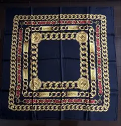 CHANEL シルク スカーフ チェーン柄