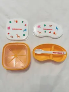 MIKI HOUSE ベビー用食器セット 離乳食ケース スプーン付きのサムネイル