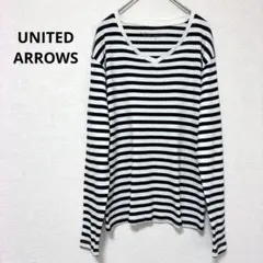 ユナイテッドアローズ ボーダーTシャツ Vネック 長袖カットソー