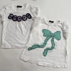 美品 BeBe キッズ 半袖 Tシャツ 2枚セット 女の子 90cm トップスのサムネイル