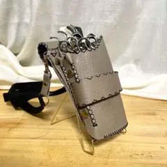 オールホワイト　６丁差し　革ベルト付　本革シザーケース　SCL-154/CWA オールホワイト 6丁差し 革ベルト付 本革シザーケース SCL-154/CWA
