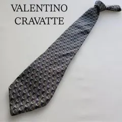 バレンチノ ネクタイ 紺色 抽象柄 上品デザイン【n7061】